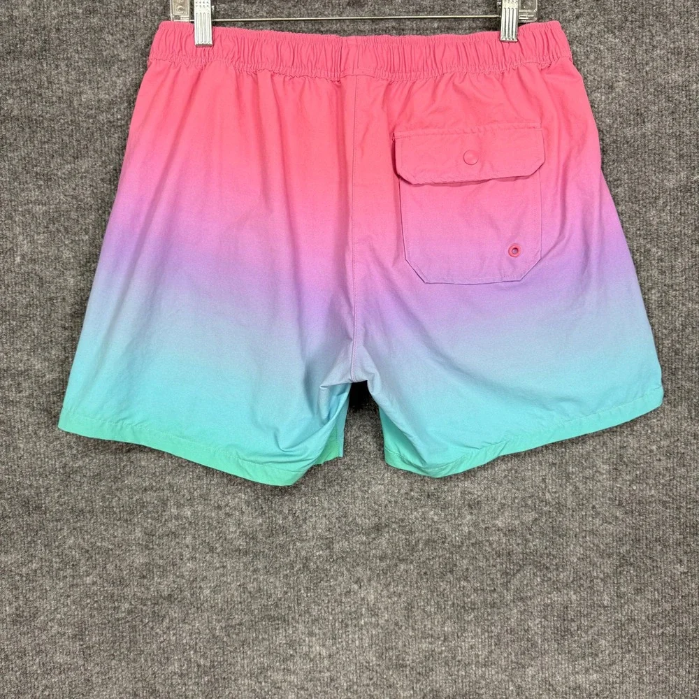 Marine Layer Swim Trunks Mens Medium Pink Ombre Casual Board Shorts 15856 Beach